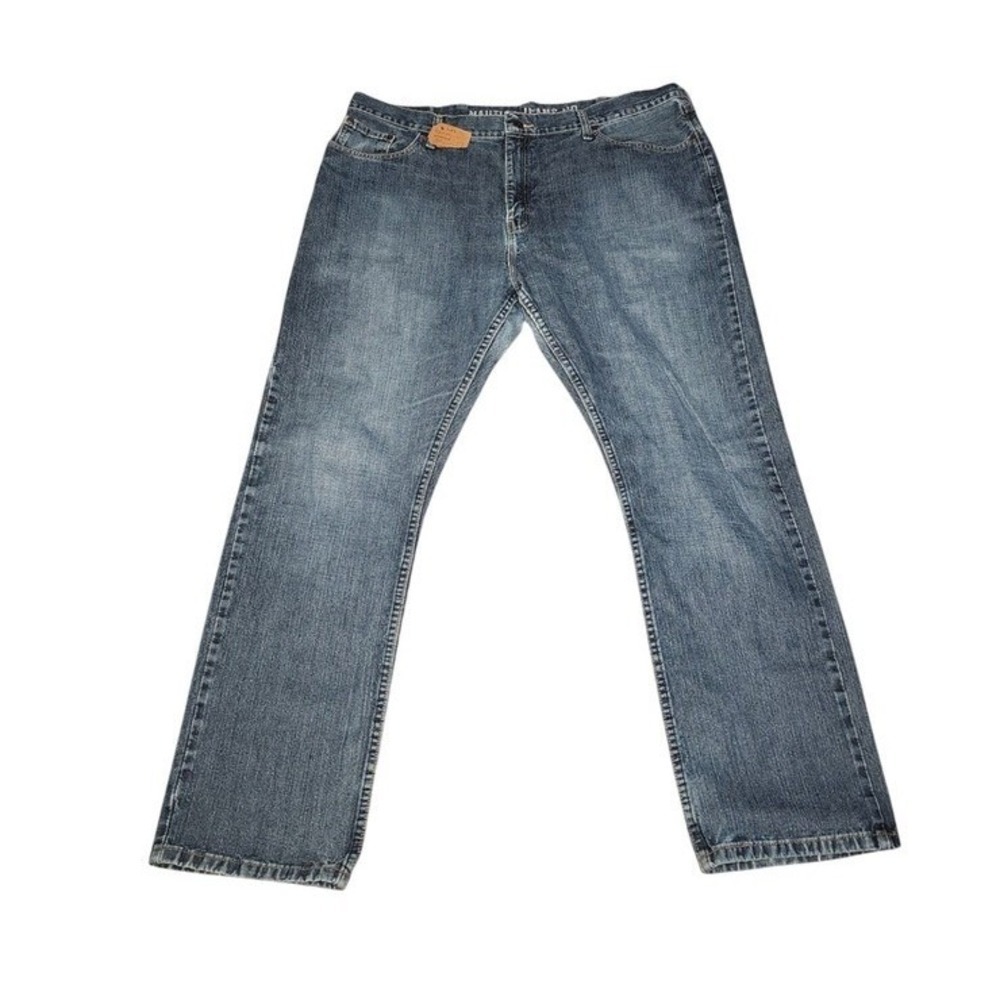 Nautica Men's Straight Fit Jeans Blue Denim Straight leg 42x32 Classic‎ 5 Pocket